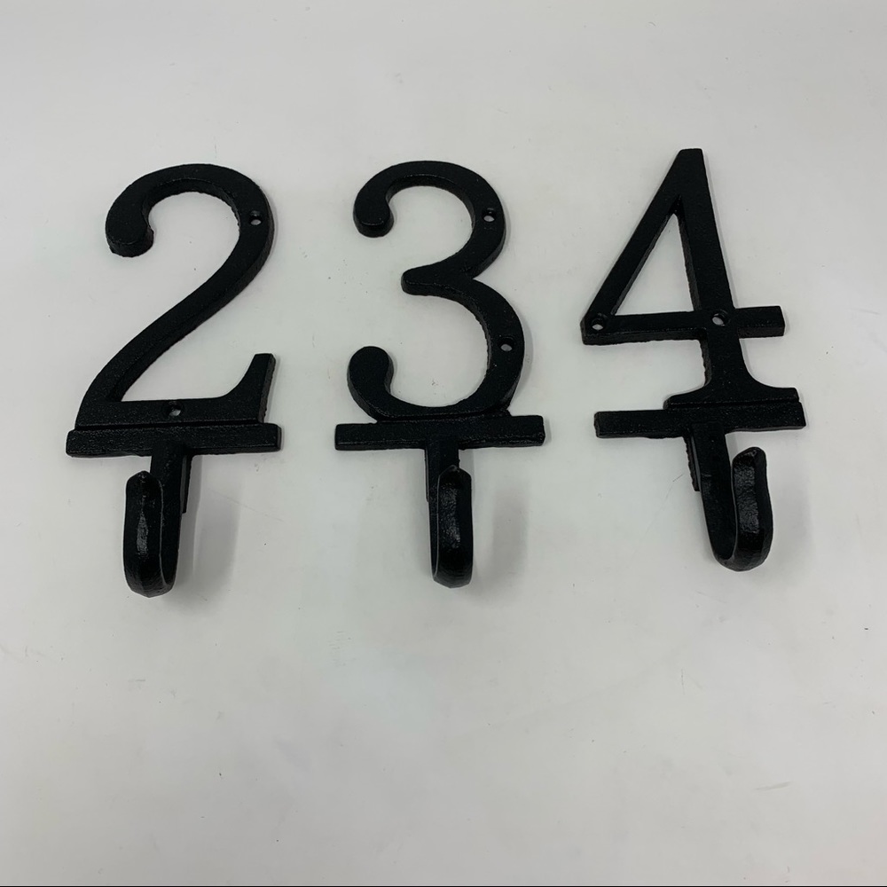 Target Black Number Wall Hooks - 2, 3, 4